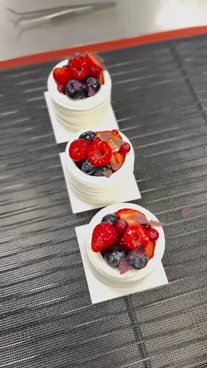 Fou de Pâtisserie on Instagram: "PAVLOVA SHOW 🔥 @theosimmerling & @nathan_berthold_pro signent une pavlova aux fruits rouges qui claque ! Meringue française craquante, chantilly vanille ultra légère, confit de fruits rouges & shiso pour la petite touche twistée. Un dessert d’été comme on les aime : frais, intense, élégant."