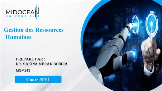 Gestion des Ressources Humaines - MGM243 -Conférence n°1