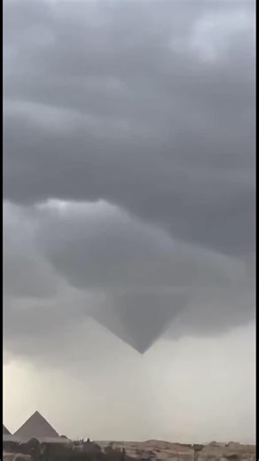 The Anomaly Files | Unbelievable footage! An inverted pyramid-like object seen descending from the clouds, just moments after a terrestrial pyramid appears.... | Instagram