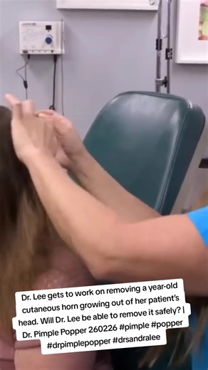 Dr. Lee gets to work on removing a year-old cutaneous horn growing out of her patient’s head. Will Dr. Lee be able to remove it safely? | Dr. Pimple Popper 260226 #pimple #popper #drpimplepopper #drsandralee