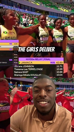 Team Jamaica 🇯🇲 closes out with a stellar performance in the 4x1 relay #trackandfield #athletics