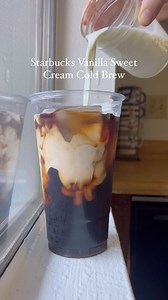 Starbucks Vanilla Sweet Cream Cold Brew 😮‍💨🤌🏽 She is simple. She is delish. She is fabulous 👏🏽 Comment “VANILLA” and I’ll dm ya the full recipe as well as deets on how to make vanilla sweet cream cold foam 😎🫶🏽 | Katerina Faith