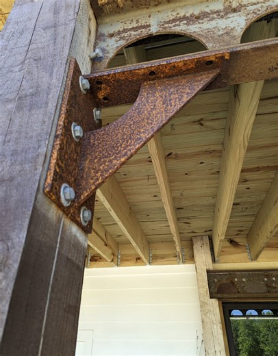 Heavy Duty Steel Beam Support Bracket: Rustic Timber Corbel - Etsy