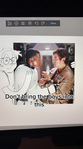 Finn and Poe Reunite in Star Wars Fanart