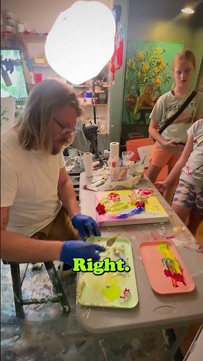 LIVE demo on Abstract Floral 3D Acrylic Paint Kit | Part 4