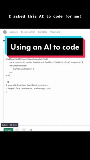 Using AI to Code in Roblox Studio
