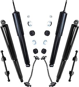Detroit Axle - 4WD Shock Absorbers Kit for 2010-2016 Ford F-250 | F-350 Super Duty 2011 2012 2013 2014 2015 4 Shock Absorbers Assembly 4 Sway Bar End Links Front & Rear Replacement