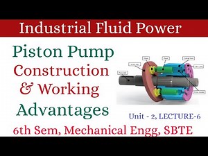 Piston Pump | Construction and Working of Piston Pump | Industrial Fluid Power | 6th Sem Mech. Engg.