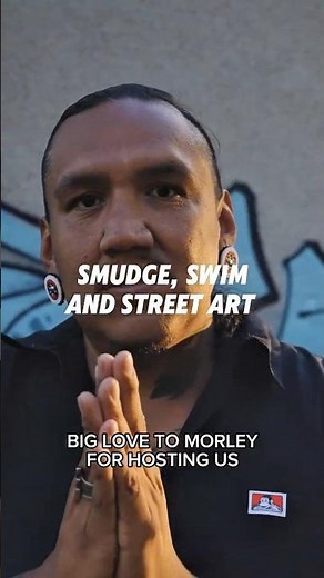 Swim, Smudge and Street Art #indigenous #native #streetart #graffiti #mural #drezus