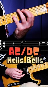 Hells Bells-AC/DC (Intro) Guitar Tutorial & TABS #guitartutorial #guitartabs #rockguitar | Harmose Guitare