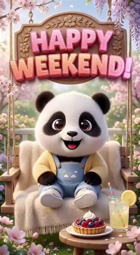 Happy Weekend! #happyweekend #weekend #panda | Happy Birthday Animations