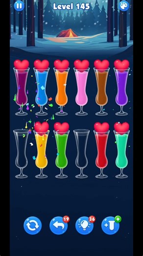 Water Sort game Level 145 |#gaming #shorts#gamedesign