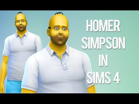 HOMER SIMPSON in The Sims 4 (Create a Sim Demo)