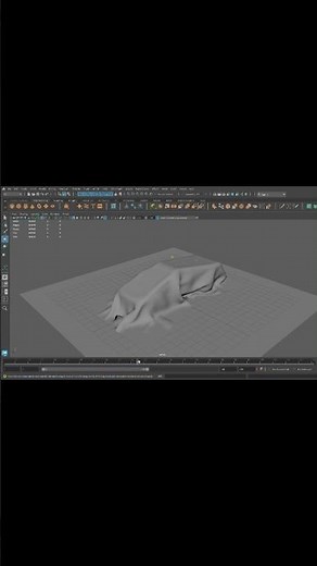 Cloth Simulation in Maya #maya #mayatutorial #mayatips #3d #blender3d #3dart #shorts #autodesk