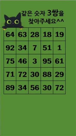 Finding the same number