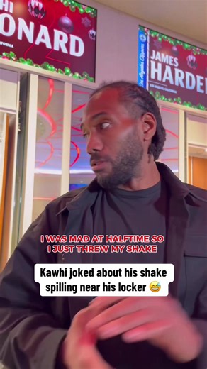 Kawhi Leonard Jokes About His Shake Spillage