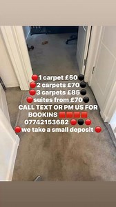1 carpet £50⚫️ 2 carpets £70⚫️ 3 carpets £85⚫️ suites from £70⚫️ CALL TEXT OR PM US FOR BOOKINS  07742153682 ⚫️ we take a small deposit   | Pg Carpet Cleaning | Facebook