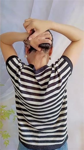 Title: Quick and Chic: Bun Updo with Hair Band