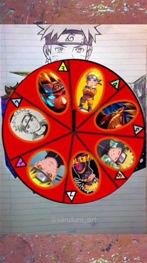 This Random Wheel Made a Crazy Naruto Drawing 😳 #shorts #drawing #anime