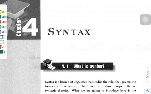 戴炜栋 《新编简明英语语言学教程》 Chapter 4 Syntax
