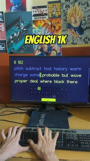 154 WPM typing hard words 🔥🤯 #monkeytype #typing