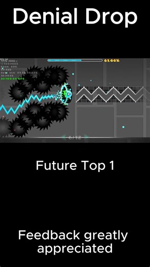 New top 1 Denial Drop #geometrydash #gd #trickgmd #wpopoff #grief #top1 #extremedemon #impossible