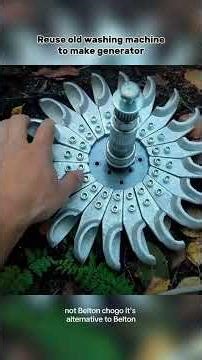 Use old washing machine motor as generator #thomsondiy #hydroelectric #ge