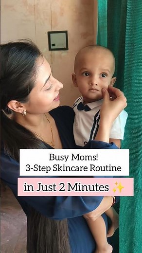 Busy Moms! 3-Step Skincare Routine in Just 2 Minutes ✨ #Shorts #newmom #mamaearth