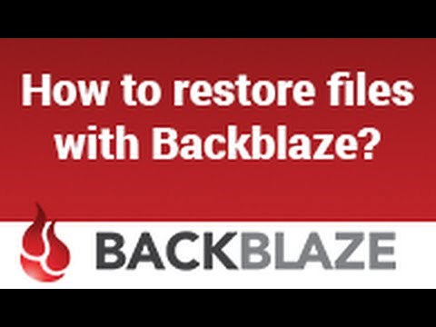 BACKBLAZE HOW TO RESTORE ✪ BACKBLAZE ONLINE BACKUP