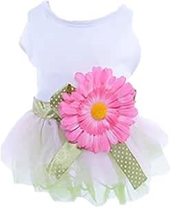 Dog Clothes Female Dog Dress Princess Pet Clothes Costume Puppies Winter Fall Apparel for Girl Dogs Cute Dog Outfits, X-Small, White