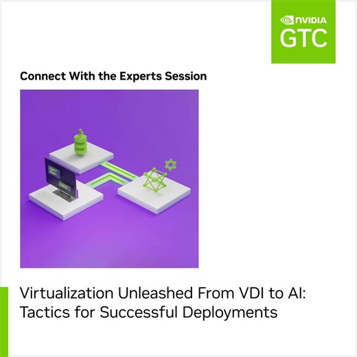 At #GTC25, gain insights and strategies for successfully deploying various workloads in virtualized #datacenters at this interactive session with NVIDIA experts.  Register and join us March 20 at 10 a.m. PT to learn how to enhance your virtualized data center operations. ➡️ https://nvda.ws/4bb1alx | NVIDIA Data Center | Facebook