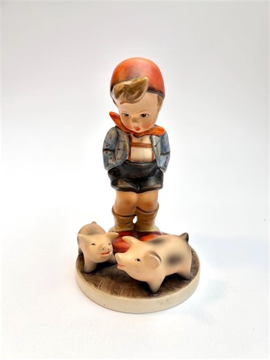 Vintage Goebel Hummel Boy With Two Pigs Figurine – 13cm – German Porcelain Farm Boy Collectible - Etsy