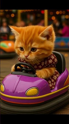 Cat Nala is so happy with endless bumper car game! 碰碰車放題貓咪Nala最開心! #catshortscute #貓咪日常 #adorablecat