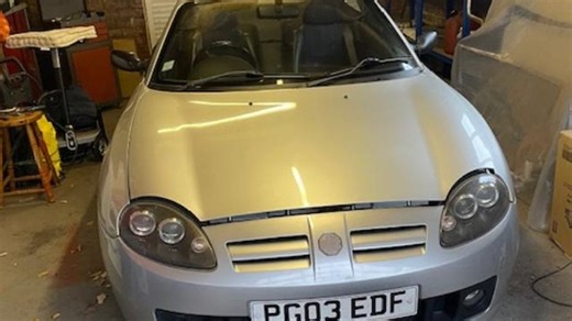 2003 MG TF Silver Manual, 5 speed Right Hand Drive in car...