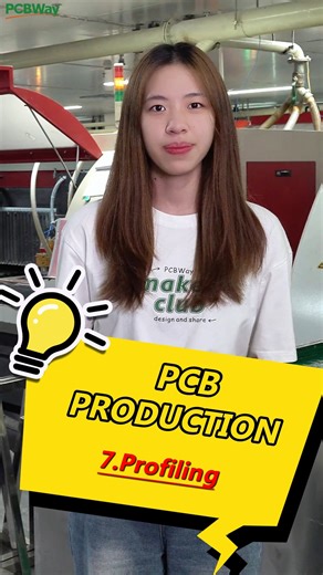 😎30 seconds to take you through the #PCB production process at PCBWay #factory! Episode 7: Profiling -More info: https://www.pcbway.com/orderonline.aspx | PCBWay
