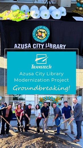Transtech on Instagram: "🏗️✨ The Transtech team (@transtechengineers) was grateful to attend the Azusa City Library Modernization Project Groundbreaking with the City of Azusa (@azusacity)! Congratulations to the City! 🎉 As partners for this important community project, we’re proud to be part of a milestone that will serve the City for years to come! #TranstechYourProjectsOurPassion #CityofAzusa #Groundbreaking #CommunityFirst"