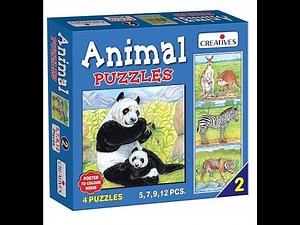 Relaxing Animal Puzzle for Kids | Zebra, Tiger, Kangaroo & Panda Jigsaw Fun