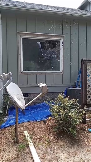 Breaking glass window Contractor job