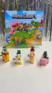 Minecraft 🟩 Pixeled Wind-Up Figures! #minecraft #pmitoys #minecrafttoys #unboxing #chickenjockey