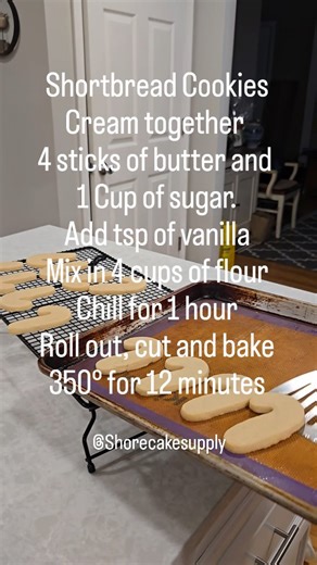 15 reactions | One of my favorite cookies by far!! Shortbread Cookies  So easy and works great for cutout cookies. Save this recipe for sure! #recipe #Cookies #Shortbread #christmascookies #shorecakesupply | Shore Cake Supply, LLC | Facebook