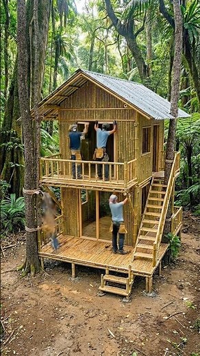 This Bamboo Build is Actually Genius #asmr #satisfying #construction