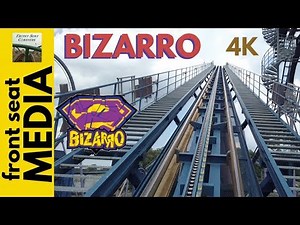 Bizarro on-ride POV 4K HD Six Flags Great Adventure coaster front seat