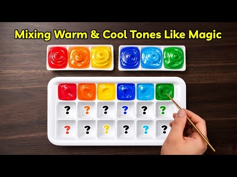 Mixing Warm & Cool Tones Like Magic | Satisfying Color Mixing