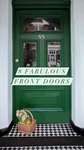 8 Fabulous Front Doors 🚪 Which one is your favourite? #FarrowandBall #frontdoor #frontdoordecor #frontdoorinspo #frontdoorpaint