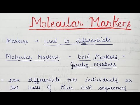 Molecular Markers: Dominant and Codominant Markers
