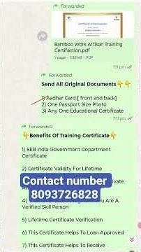 Apply Bamboo Work Artisan Training Certificate |Process For Bamboo Work Artisan Training Certificate