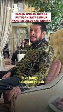 Paman Usman Bicara Putusan Batas Umur yang Meloloskan Gibran #shorts