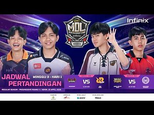 🔴LIVE | INFINIX MDL ID S13 | Regular Season - Progressive Round 3 | Hari 1