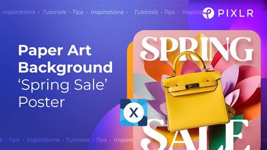 3.4K views | In today's tutorial, learn how to create a Spring Sale Poster with Paper Art Background in Pixlr Express!  From petal-perfect gradients to origami-inspired layers, your deals are set to bloom against a backdrop as fresh as spring itself   Give Pixlr Express's AI tools try, here: https://bit.ly/asmpixlrexpress #Pixlr #MadewithPixlr #Pixlr2024 #AI #AITools #PixlrExpress | Pixlr | Facebook