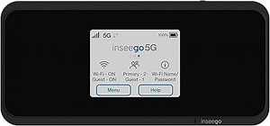 Inseego 5G MiFi M2000 Mobiler 5G Hotspot Router, WiFi 6, 4G LTE-Fallback, inkl kostenloser Vodafone SIM-Karte & 100 € -Gutschein sichern (nach SIM Registrierung) schwarz, 150 mm x70 mm x 17,9 mm